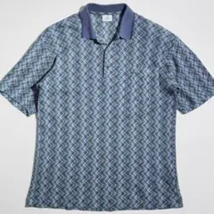 【Dunhill】ダンヒル シアー コットンポリ 総柄 ポロシャツ ブルーのサムネイル