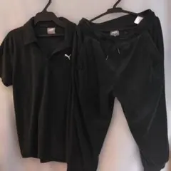 PUMA ブラック ポロシャツとパンツセット