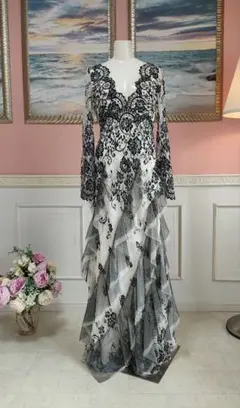 極美品✨◇BCBGMAXAZRIA◇30万 シルク100%マキシドレスワンピース