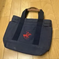 Polo キャンバス トートバッグ ネイビーのサムネイル