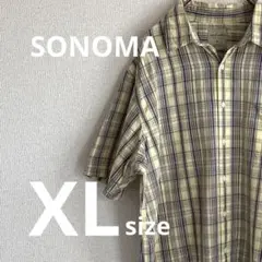 ⭐︎キャンペーン商品⭐︎sonoma マドラスチェックシャツXLTのサムネイル