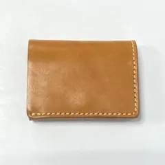 コンパクト財布】イタリアンレザー 牛革 本革 シボ革 ハンドメイド