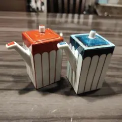 古伊万里の伝統　日本の名窯　舘林源右衛門作　醤油差し2個セット