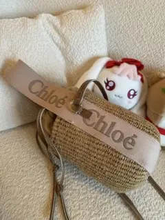 Chloé かごバッグ ベージュ　ピンクのサムネイル
