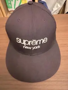 supreme 黒 キャップ　クラシックロゴ