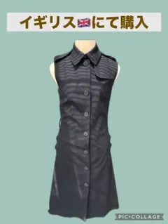 バーバリー　ノースリーブ　黒ワンピース