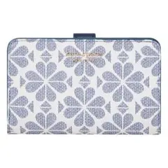 ケイトスペード　折り畳み財布　ブルーグレー