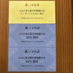 銀座山形屋 株主 お買物優待券 3枚