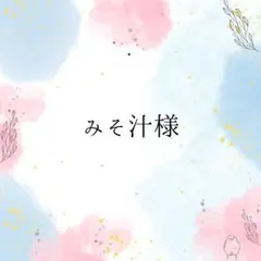 みそ汁様専用ページ