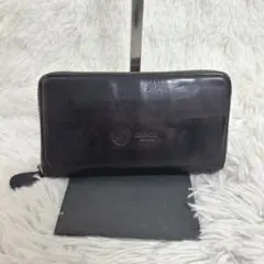 人気デザイン】GANZO ダークブラウン レザー 長財布 GUD2 - メルカリ