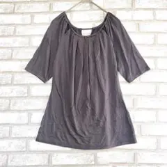 ARTISAN アルチザン　カットソー　グレー　M クルーネック　首周りゴムのサムネイル