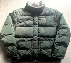 90s ラルフローレン 肉厚 ダウンジャケット 短丈 フェザー 刺繍ロゴ入り L