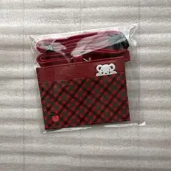 ファミリア ネームホルダー 赤チェック