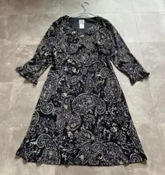 【希少サイズ】 美品✨　ローラアシュレイ　ワンピース　ペイズリー　UK18