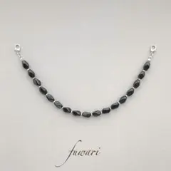 黒豆コーヒーの羽織紐　着物　和服　ブラック　シンプル　フレンチフック　マグネット