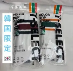 韓国限定⭐︎セブンイレブン ラインソックス 靴下26cm(25-27cm)×2足のサムネイル