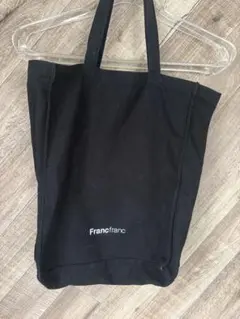 Francfranc トートバッグ ブラック キャンバス地のサムネイル