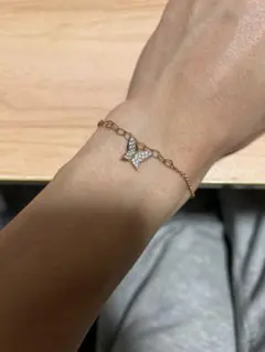 スワロフスキー　ブレスレット　バタフライ