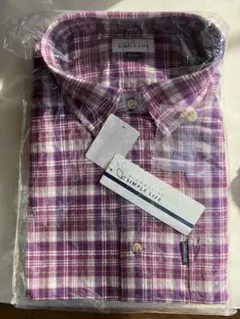 SIMPLE LIFE 長袖シャツ LLパープル系チェック　新品未使用