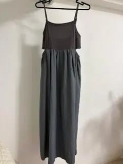 グレー キャミワンピース ロングワンピース