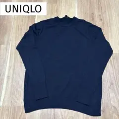 UNIQLO 無地 ニット 長袖 春 ユニクロ レディース トップス ネイビー