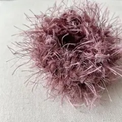 シュシュ　もこもこ　ハンドメイド　編み物　エレガント