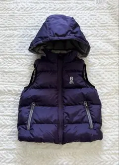 美品˚✧【BeBe べべ】中綿ベスト　パープル アウター　130 男の子　女の子