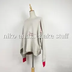 専用niko and... be with M 配色ドルプルオーバー ニット