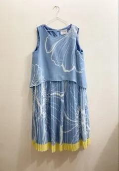 グレースコンチネンタル フラワープリーツワンピース ドレス