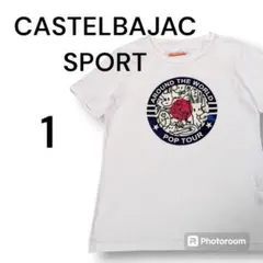 【美品】カステルバジャック スポーツ Tシャツ 白 ラウンド ストレッチ 綿のサムネイル