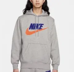 NIKE パーカー グレー 刺繍ロゴ Mサイズのサムネイル
