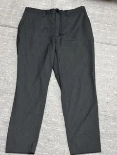ダークグレー スラックス 調整可能ウエスト