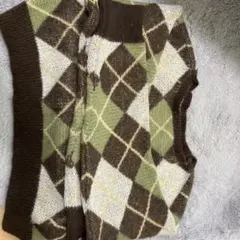 アーガイル・ストライプニットセーター