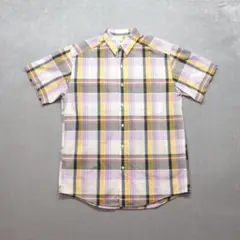 BARACUTA 美品 A1399 半袖シャツ M マルチカラー マドラスのサムネイル