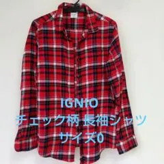 IGNIO チェック柄 長袖シャツ サイズ0のサムネイル