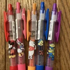 劇安　ディズニーサラサクリップボールペン　5点セット