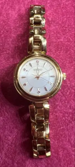 サイコー　SEIKO 腕時計　ゴールド　ソーラー電波