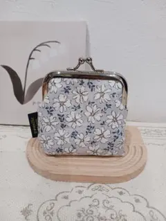 花柄 がま口 財布 コインケース