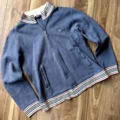 【美品】バーバリーブラックレーベル トラックジャケット M グレー ホースロゴ