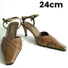 【未使用級】23区 バックストラップサンダル ハイヒール ポインテッドトゥ