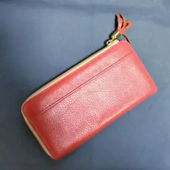 レディース レザー 長財布　カード入れ　オレンジ系