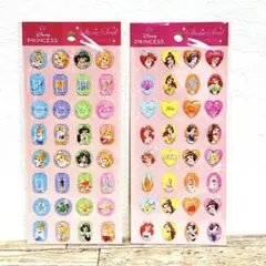ディズニープリンセス ストーンシール２枚セット セリア