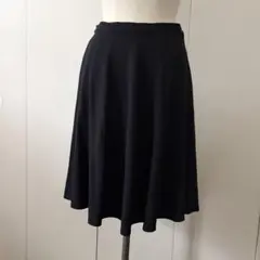 ローラアシュレイ　スカート　ウールジョーゼット　ネイビー　濃紺