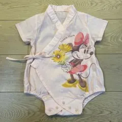 【美品】ディズニーミニー　ベビー甚平ロンパース　ピンク　女の子　50〜60cm
