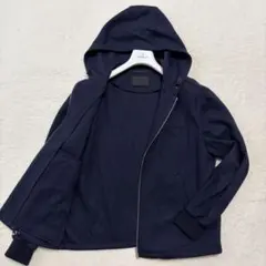【現行品】PRADA カシミヤ ジップアップ パーカー 50 ネイビーのサムネイル