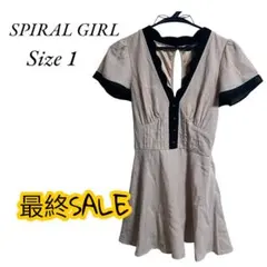 【最終SALE】SPIRAL GIRL 半袖 ミニワンピース サイズ1 y2k