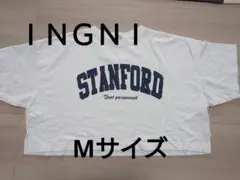 【INGNI】 半袖Tシャツ ホワイト ロゴ 綿100% ワイドTシャツのサムネイル