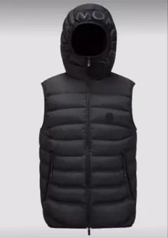 MONCLER フード付きダウンベスト ブラックのサムネイル
