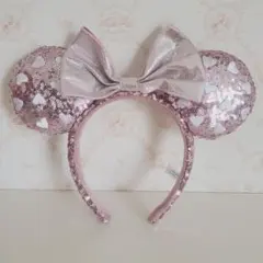 ディズニー ピンク ミニー カチューシャ ハート スパンコール