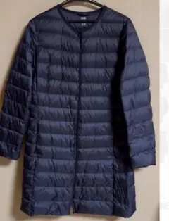 UNIQLO ウルトラライトダウン ネイビー ロングジャケット　L